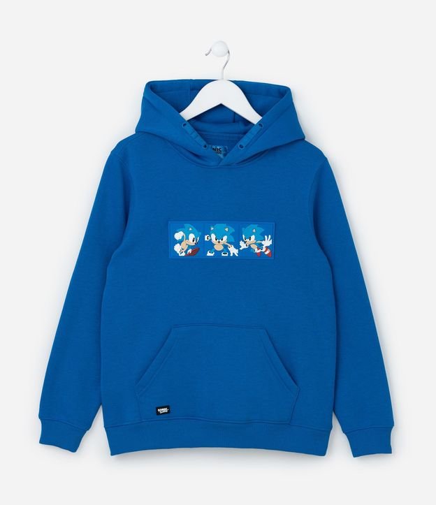 Saco Infantil con Capucha y Estampa de Sonic - Talle 4 a 12 años 2