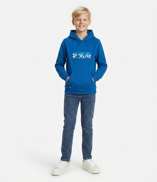 Saco Infantil con Capucha y Estampa de Sonic - Talle 4 a 12 años 1