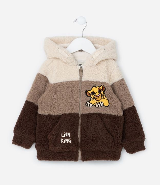 Saco Infantil en Sherpa con Bordado Simba - Talle 1 a 6 años 3
