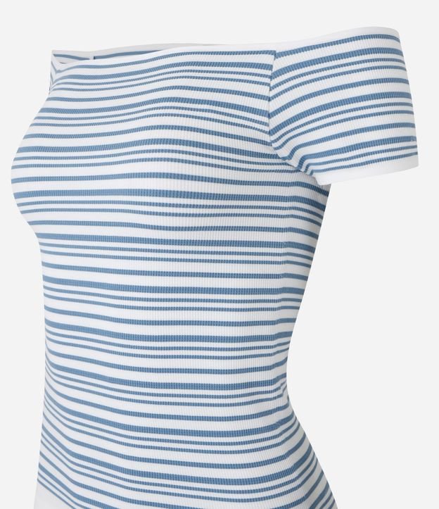 Blusa Hombro a Hombro en Seamless con Rayas 8