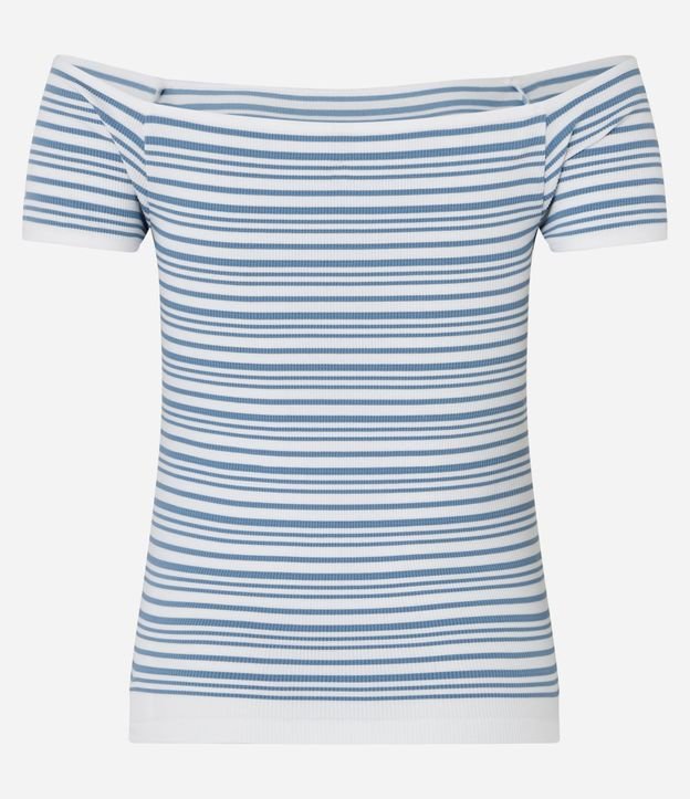 Blusa Hombro a Hombro en Seamless con Rayas 9