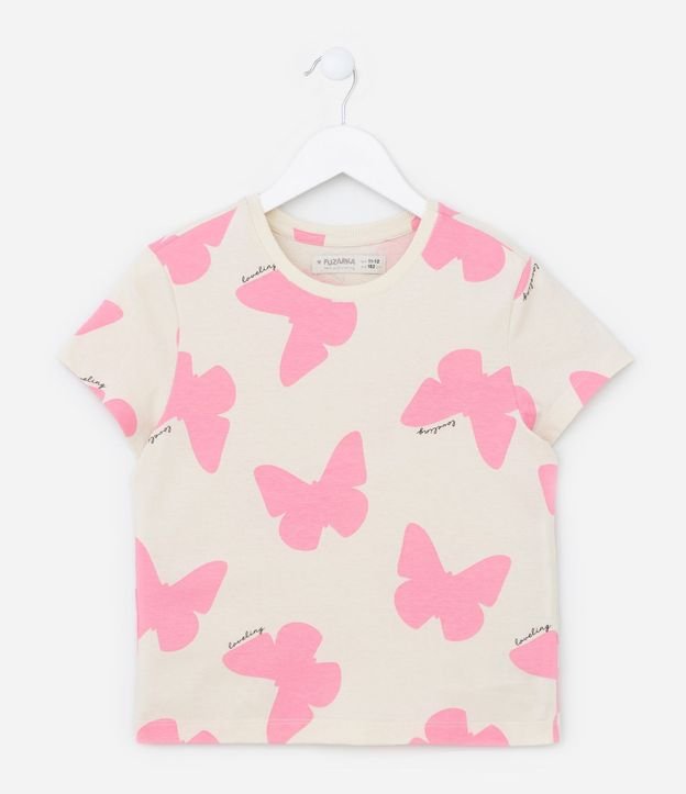 Remera Infantil con Estampa de Mariposas - Talle 5 a 14 años 1