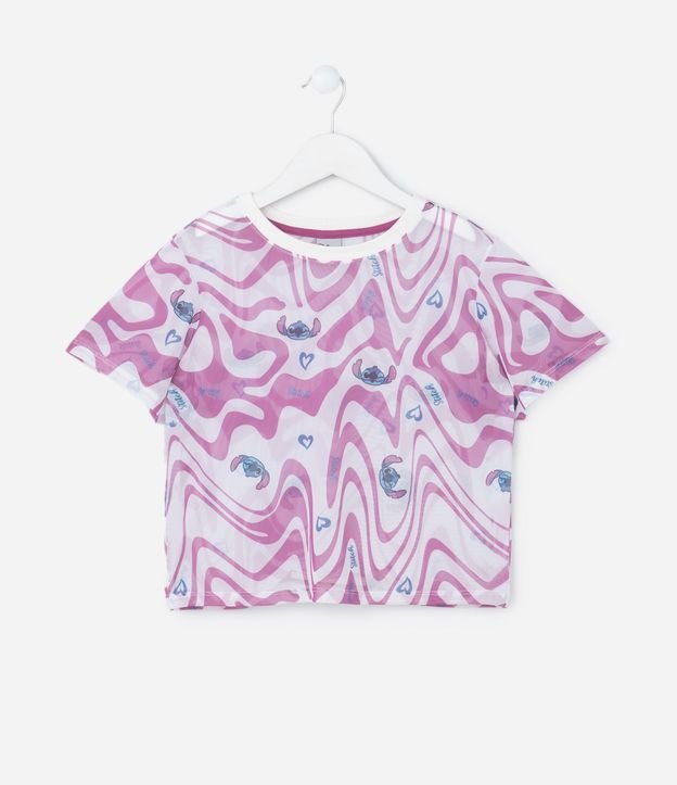 Blusa Infantil con Superposición y Estampa Stitch- Talle 5 a 14 años 5