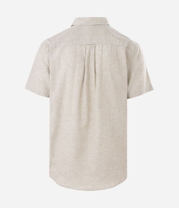 Camisa Comfort Básica en Lino con Bolsillo Delantero 6