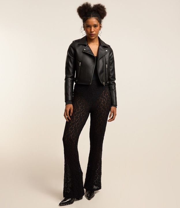 Campera Biker en PU con Cremallera en los Bolsillos 2