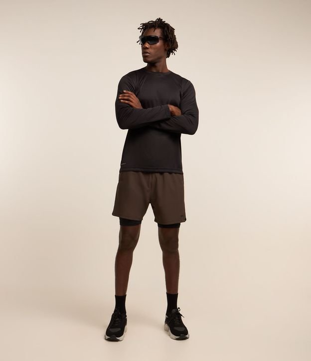 Bermuda Deportiva con Short de Compresión