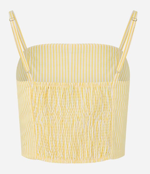 Blusa Cropped en Tricolina Rayada con Hilo Teñido 8