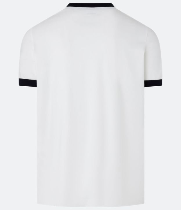 Remera Regular en Algodón con Rayas en los Hombros 7