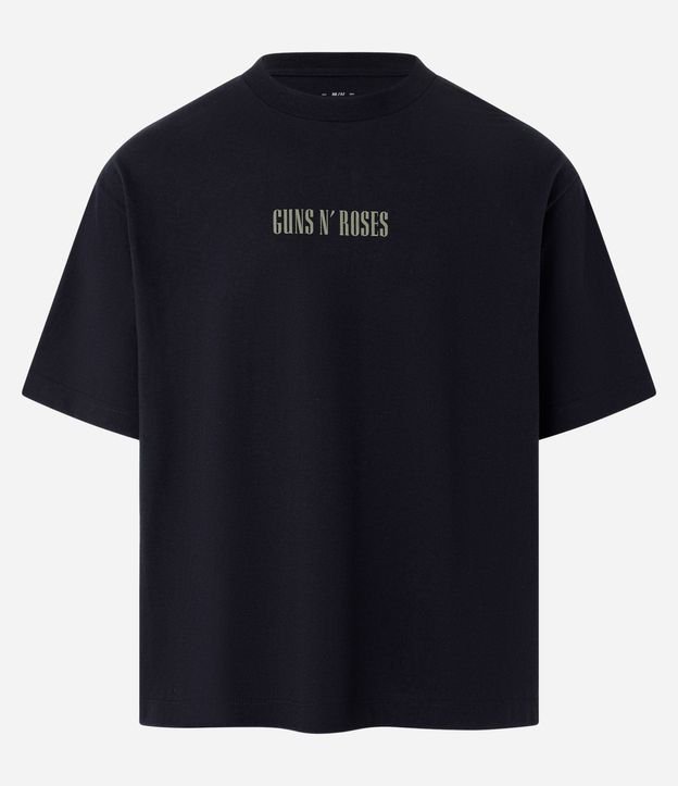 Remera Boxy en Algodón con Estampa Guns and Roses