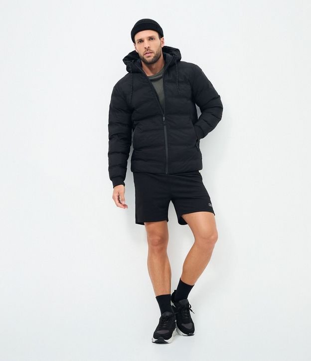 Campera Puffer Deportiva sin Costura con Capucha 2