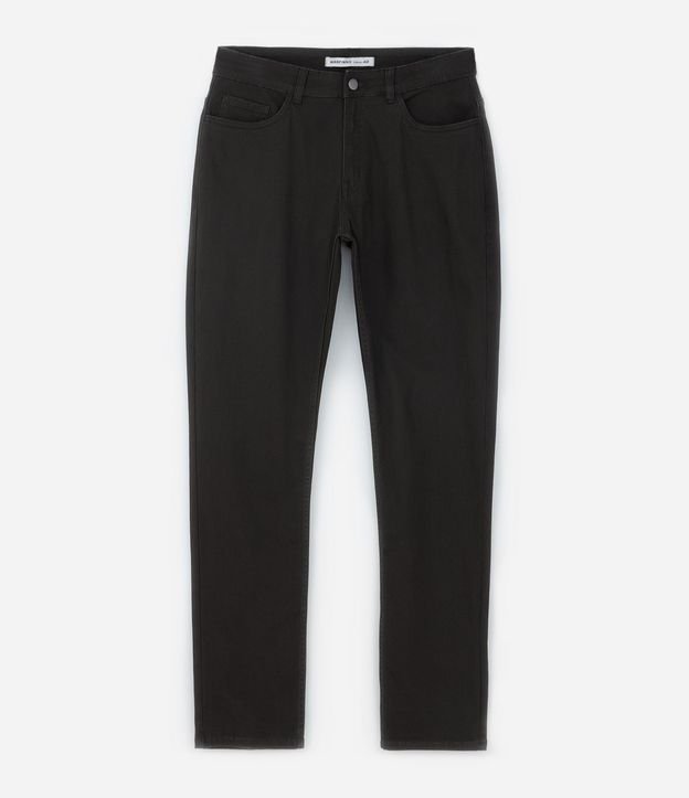 Pantalón en Sarga con Trabillas en la Cintura y Bolsillos