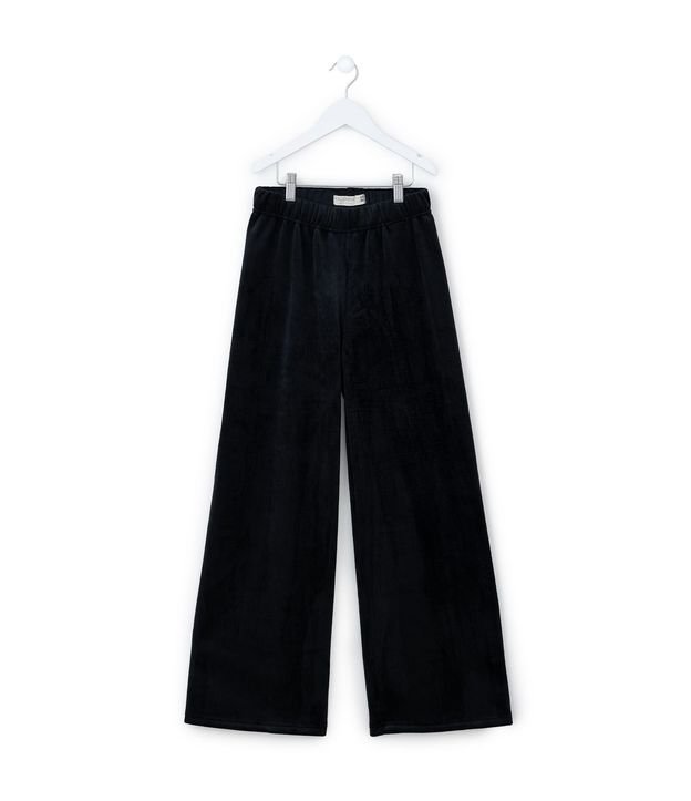 Pantalón Wide Leg Infantil en Plush - Talle 5 a 14 años 2