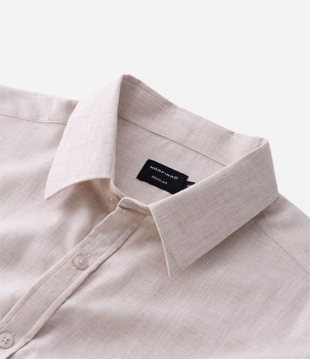 Camisa en Algodón con Botones Delanteros y Efecto Melange 9