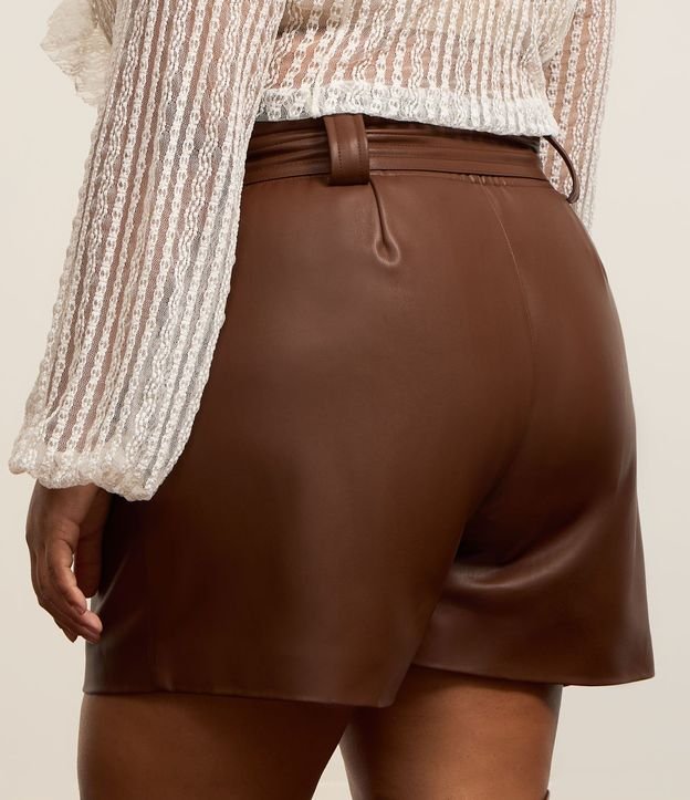 Short en Material Sintético con Lazo Curve & Plus Size 3