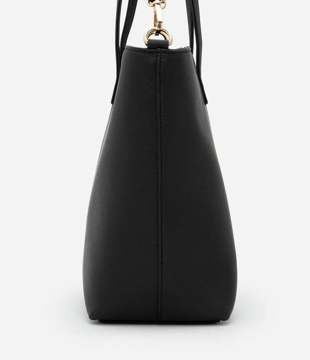 Cartera Shopper Grande en PU Textura Safiano con Bretel Largo 3