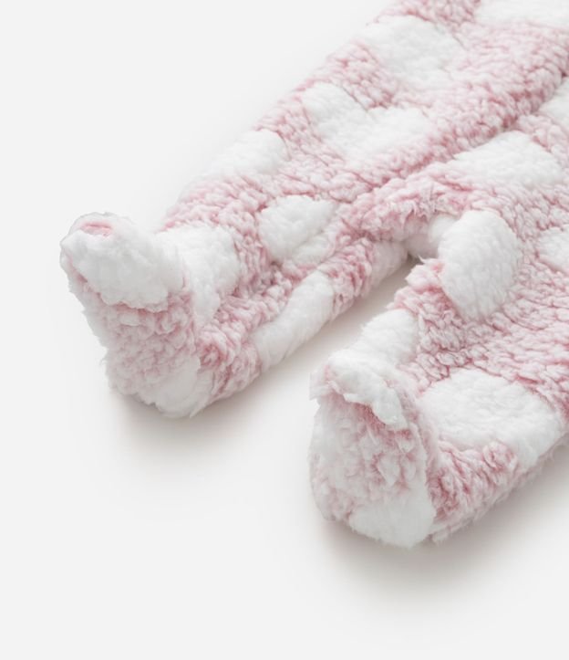 Mono Infantil en Fleece con Estampa de Corazones - Talle 0 a 24 meses 2