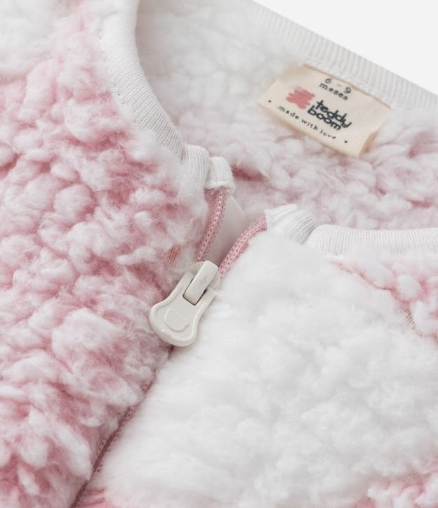 Mono Infantil en Fleece con Estampa de Corazones - Talle 0 a 24 meses 5