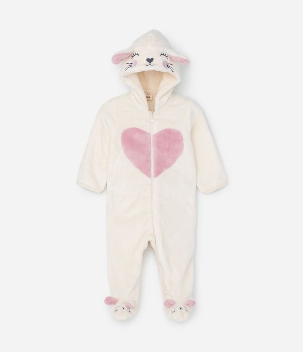 Mono Infantil en Fleece con Capucha y Orejitas - Talle 0 a 18 meses 2