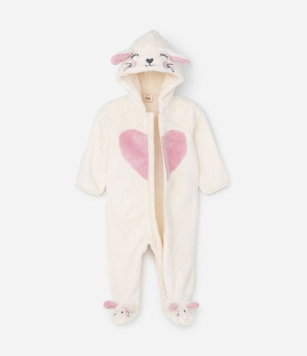 Mono Infantil en Fleece con Capucha y Orejitas - Talle 0 a 18 meses 4