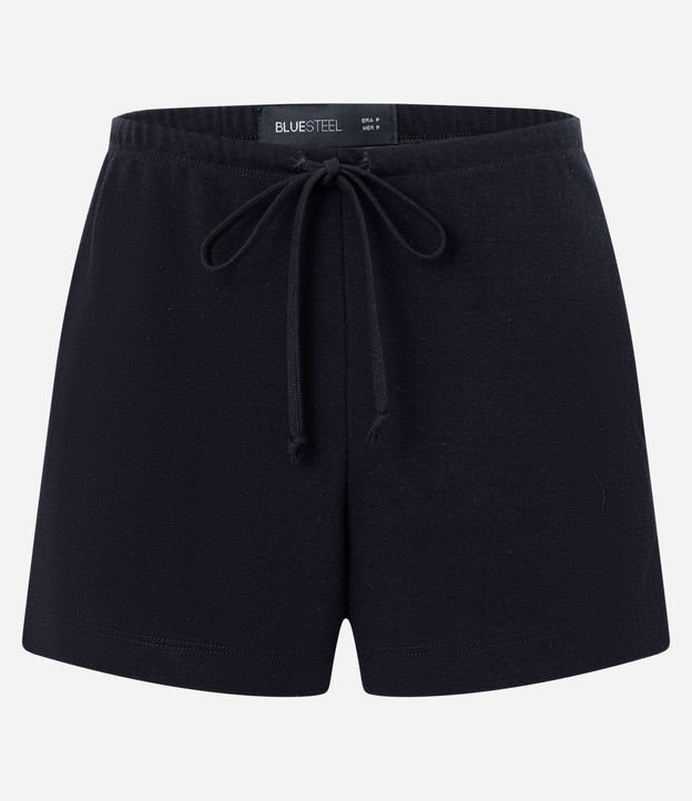 Short Básico en Rib con Lazo en la Cintura