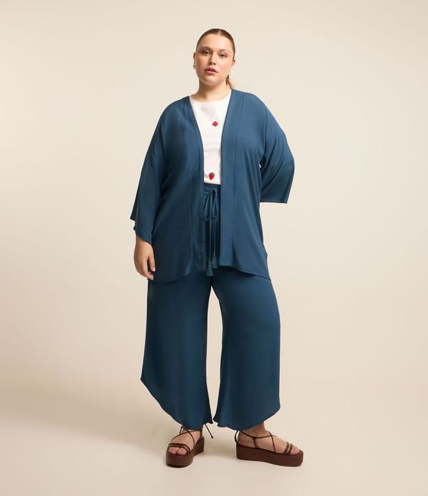Pantalón Pantacourt en Viscosa con Cordón Curve & Plus Size 2