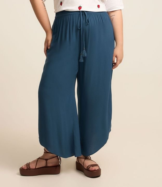 Pantalón Pantacourt en Viscosa con Cordón Curve & Plus Size 3