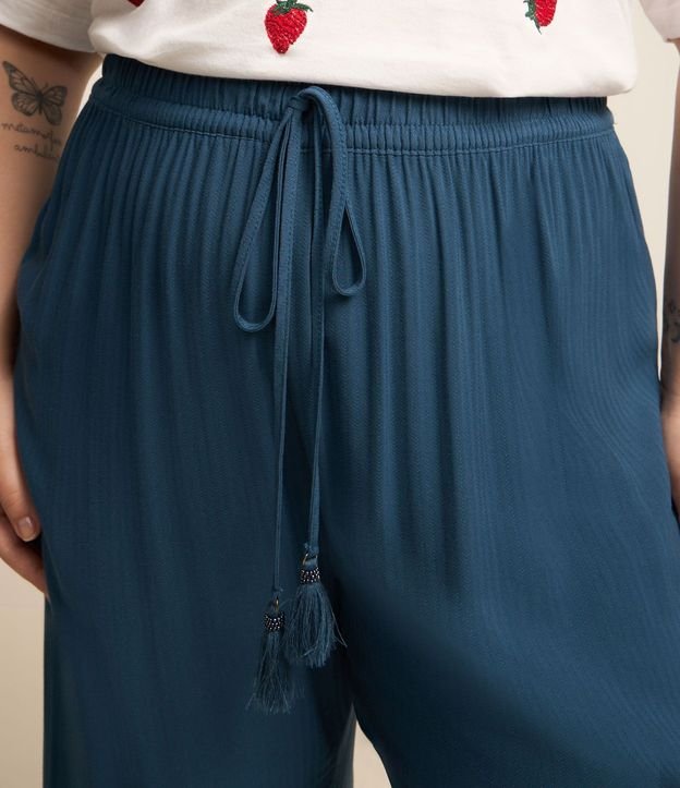 Pantalón Pantacourt en Viscosa con Cordón Curve & Plus Size 5