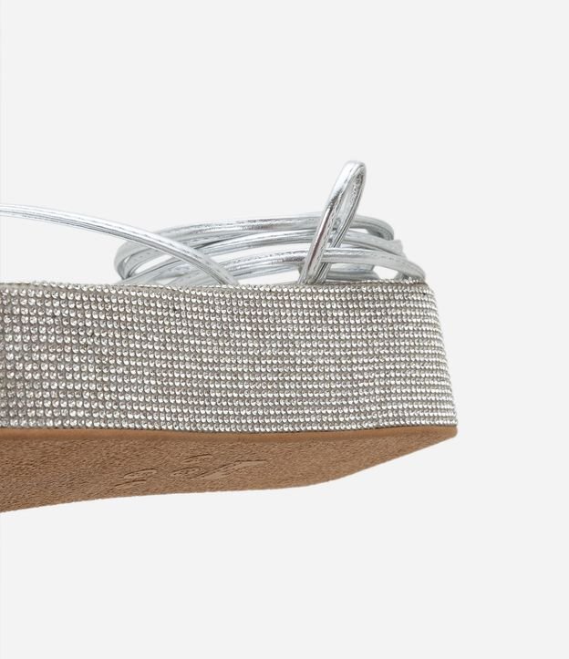 Sandalia Flatform con Lazo y Suela Coberta por Strass 5