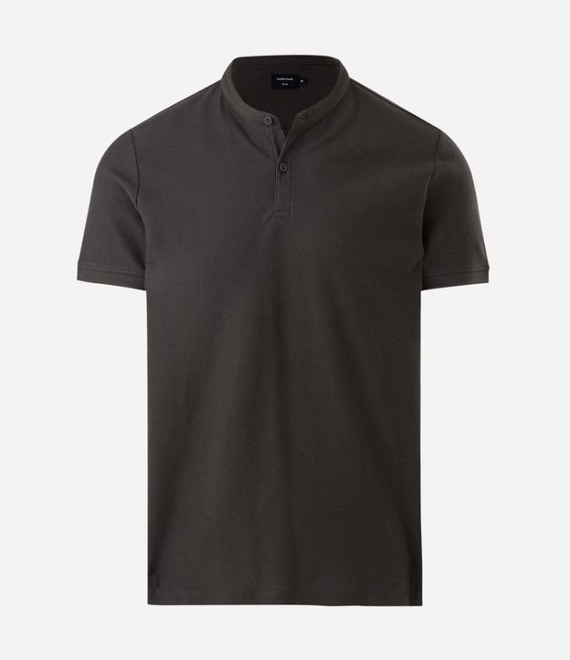 Camisa Polo Slim en Piquet Texturizado con Cuello Polo 4