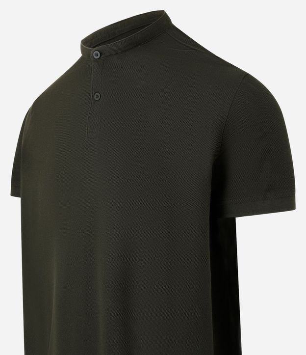 Camisa Polo Slim en Piquet Texturizado con Cuello Polo 5
