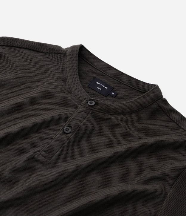 Camisa Polo Slim en Piquet Texturizado con Cuello Polo 8