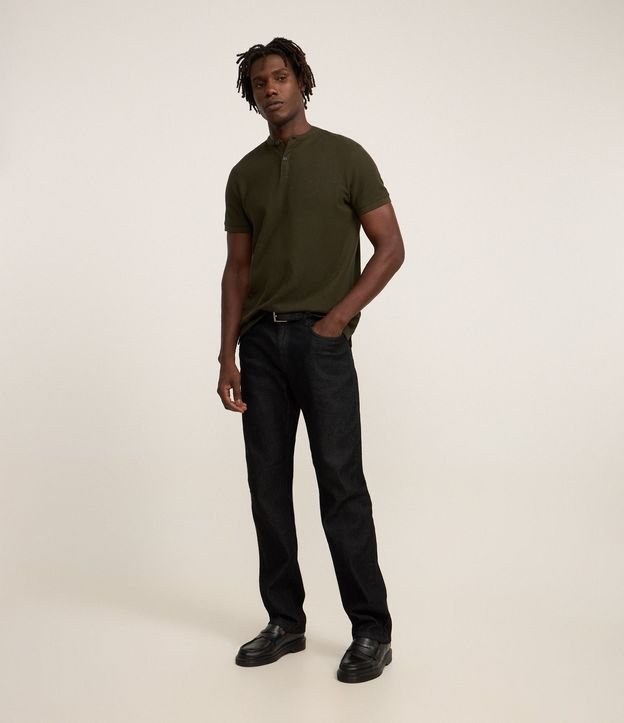 Camisa Polo Slim en Piquet Texturizado con Cuello Polo 2