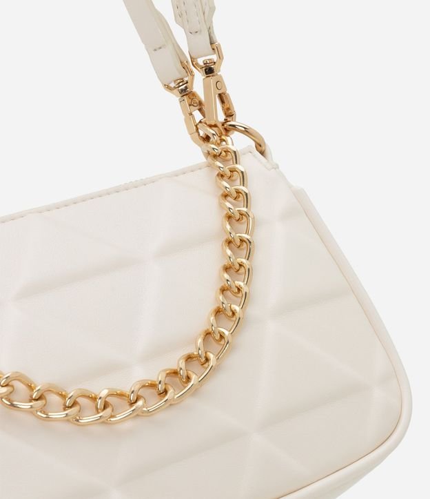 Cartera Baguette Pequeña en PU con Detalle de Cadena Embossed 2