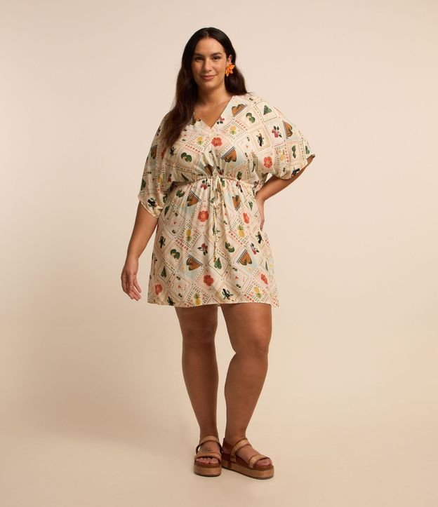 Vestido Corto en Viscosa con Estampa Rio de Janeiro Curve & Plus Size 3