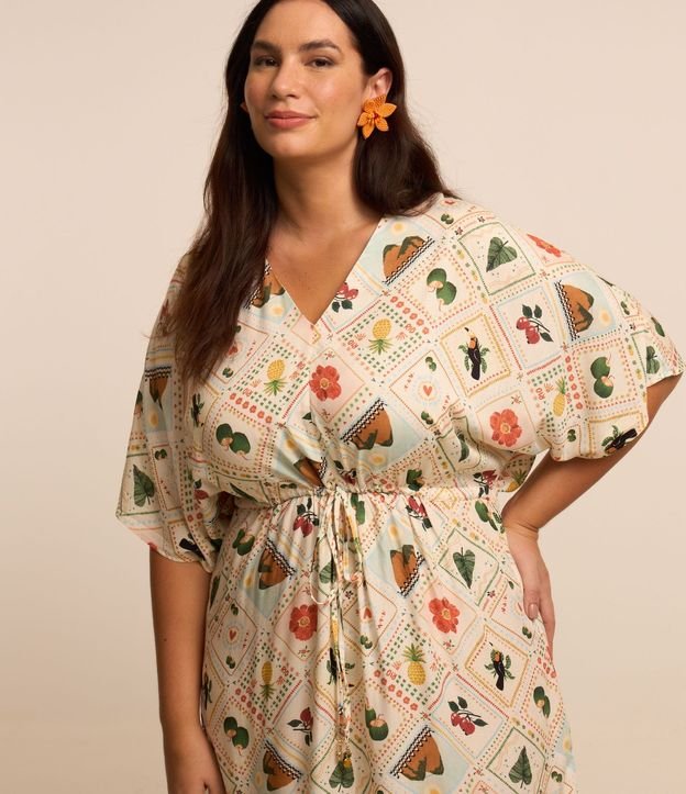 Vestido Corto en Viscosa con Estampa Rio de Janeiro Curve & Plus Size 7