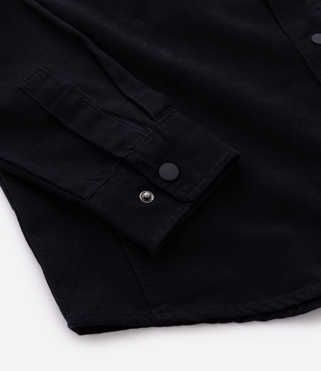 Camisa en Sarga con Botones y Bolsillos 10