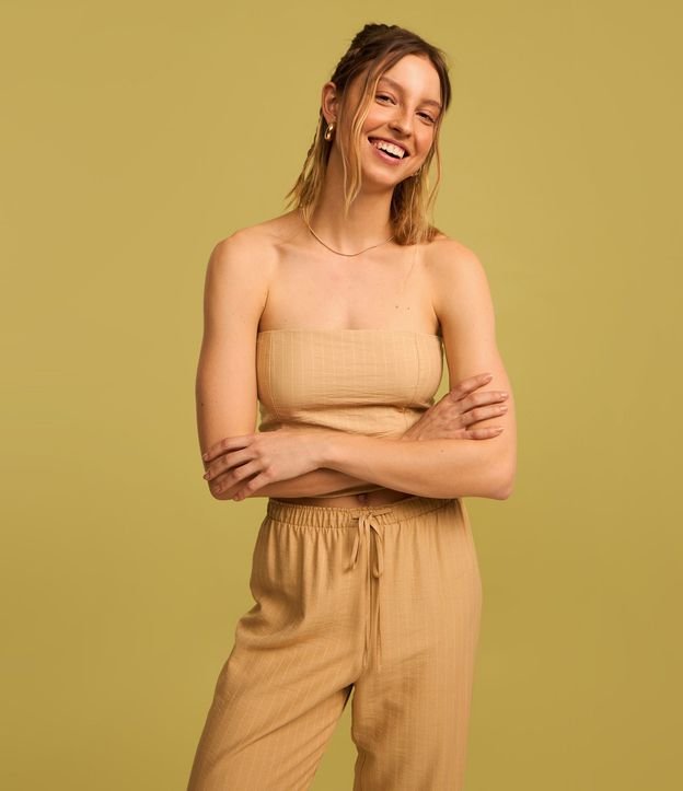 Pantalón Fluido Sastrería en Viscosa Rayada de Tiza 2
