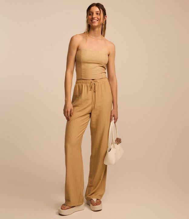 Blusa sin Breteles Sastrería con Rayas de Tiza 2
