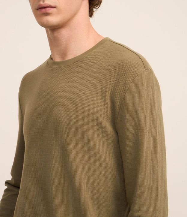 Remera Regular en Algodón con Textura 5