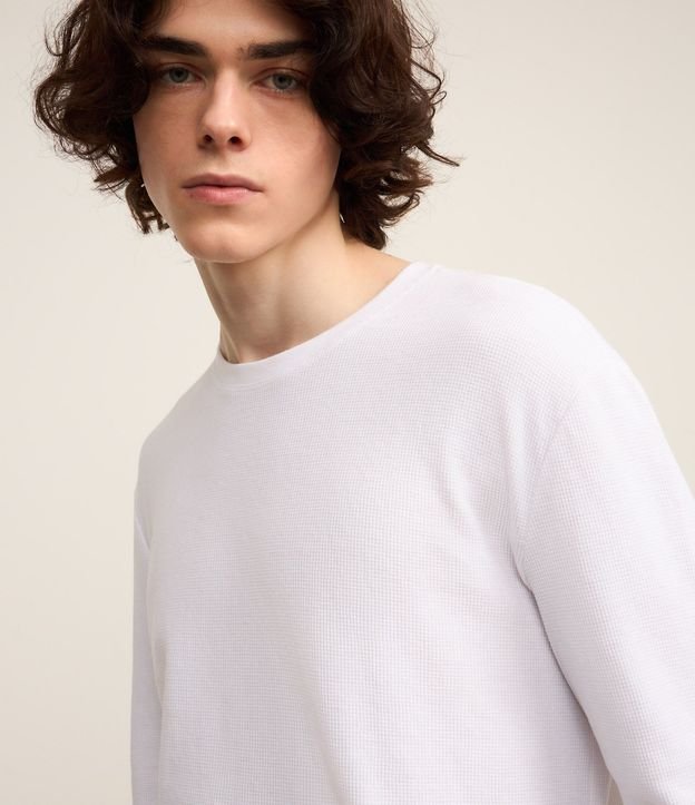 Remera Regular en Algodón con Textura 4