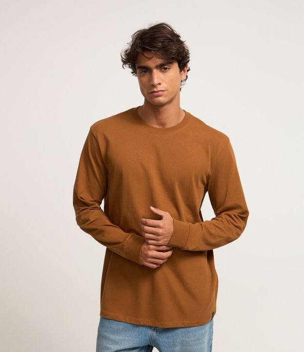 Remera Comfort en Algodón con Manga Larga