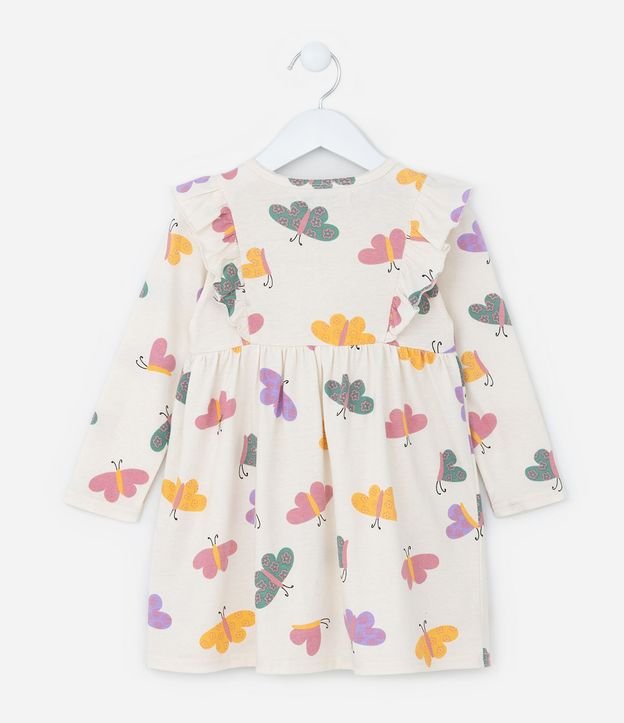Vestido Infantil con Volados y Estampa Mariposas - Talle 1 a 5 años 3