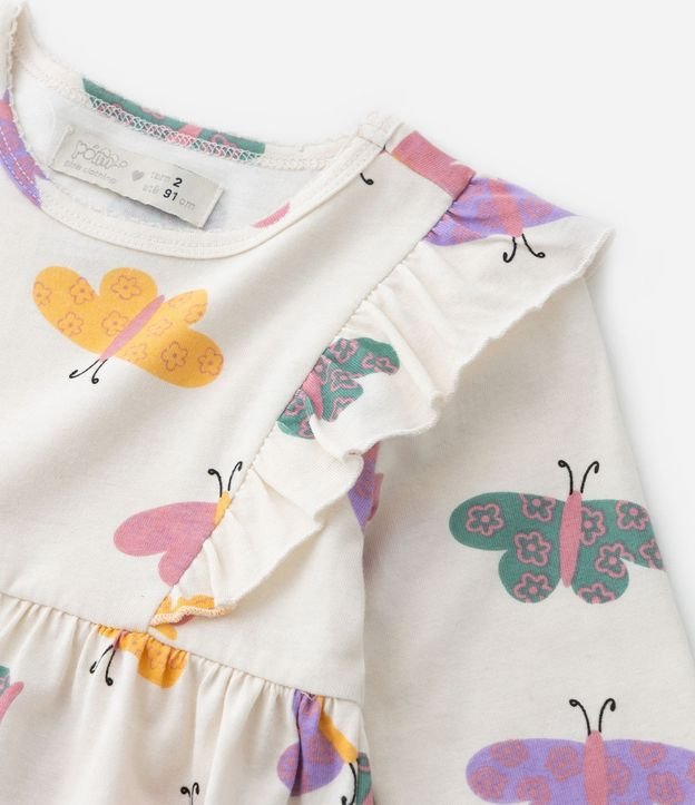 Vestido Infantil con Volados y Estampa Mariposas - Talle 1 a 5 años 5