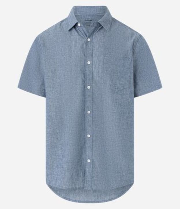 Camisa Comfort Básica en Lino con Bolsillo Delantero 5