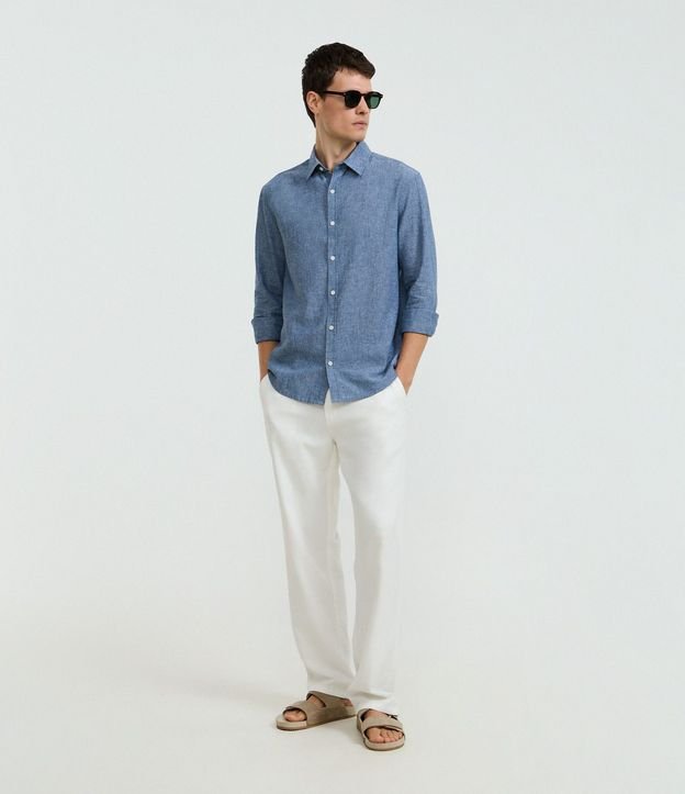 Camisa Comfort Básica en Lino 4