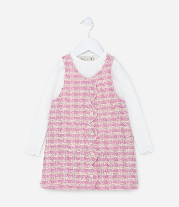 Conjunto Infantil en Tweed con Botones - Talle 1 a 5 años
