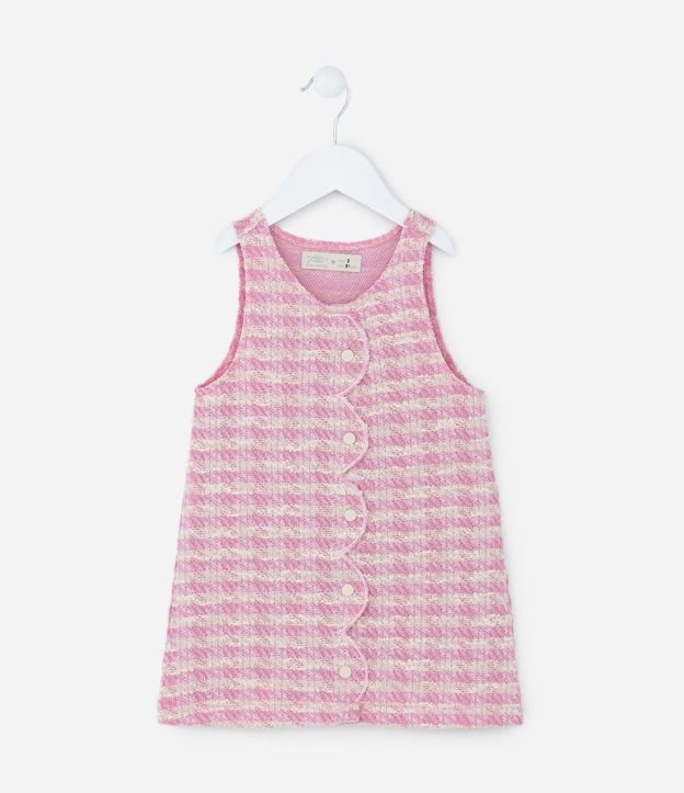 Conjunto Infantil en Tweed con Botones - Talle 1 a 5 años 3