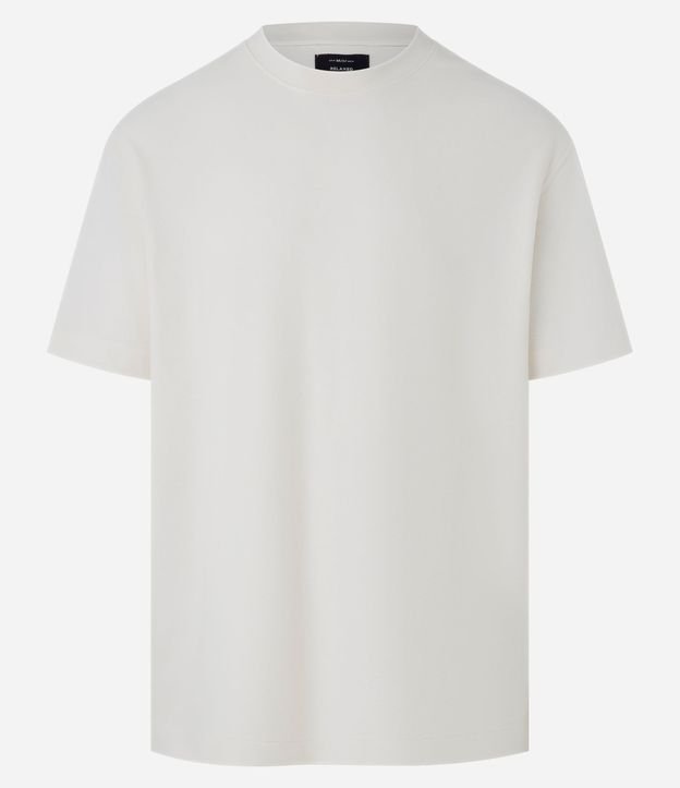 Remera en Algodón Texturizado en Cuello Redondo 4