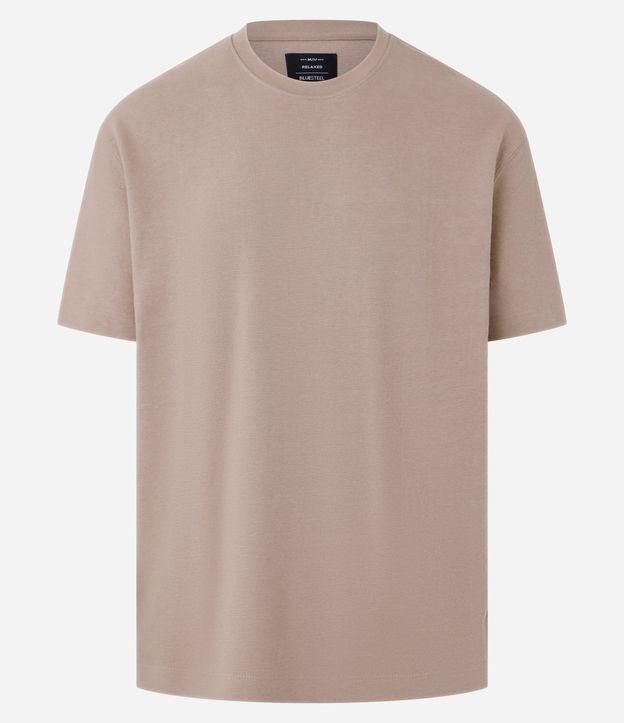 Remera en Algodón Texturizado en Cuello Redondo 5