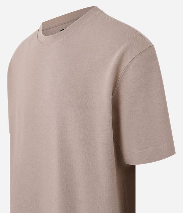 Remera en Algodón Texturizado en Cuello Redondo 6